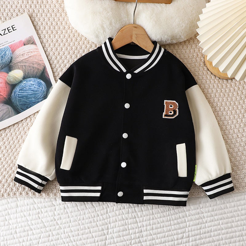 2024 New Children'S Baseball Uniforms Thickened Baby Jackets Casual Boys, Girls, Medium And Large Children'S Style - Image 4